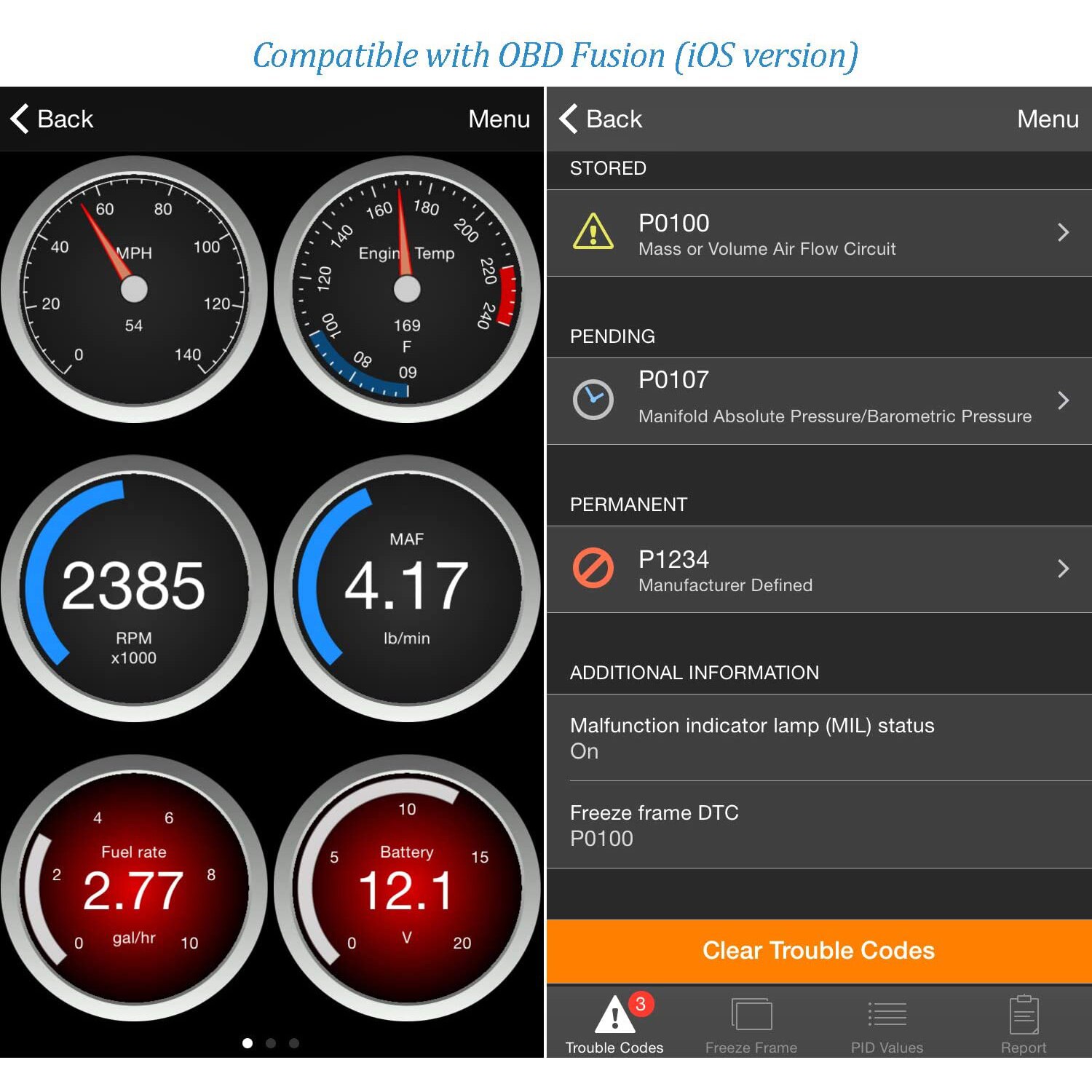 Veepeak Mini  OBD2 Scanner for iOS and Android, Car OBD II Check Ene Light Diagnostic Code Reader Scan Tool Torque. 