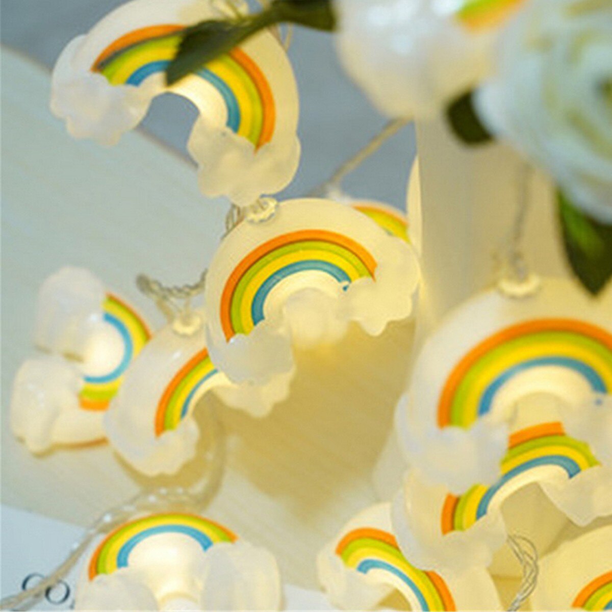 【3C VictoryEagle】Rainbow maiden heart Lighting Net red decoration ins night string lights