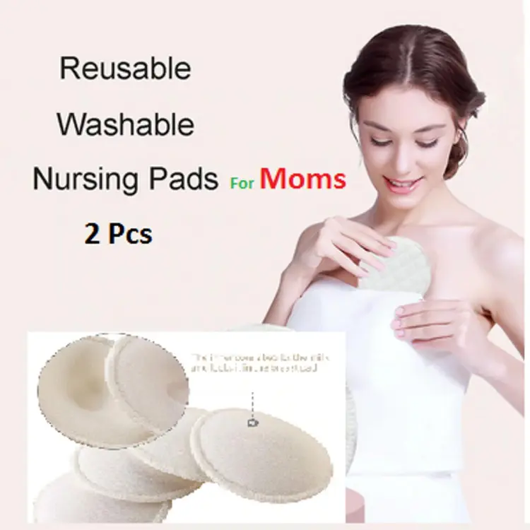 4PCS Anti-overflow Nursing Bra Pad Feeding Washable Reusable Breast Nursing  Pads Cotton Absorbent Breastfeeding