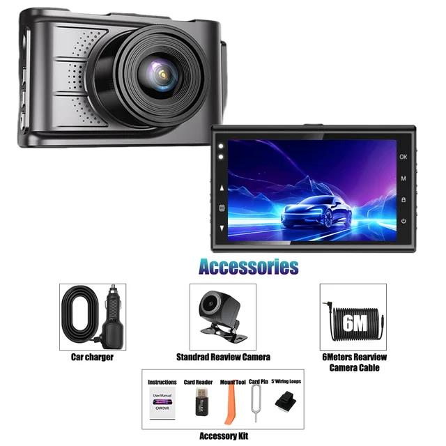 Aprilboy 4K Dash Cam Car DVR with Rear Cam G-Sensor Support WIFI App Control 24H Parking Monitor Night Vision Black Box Dash Cam. 