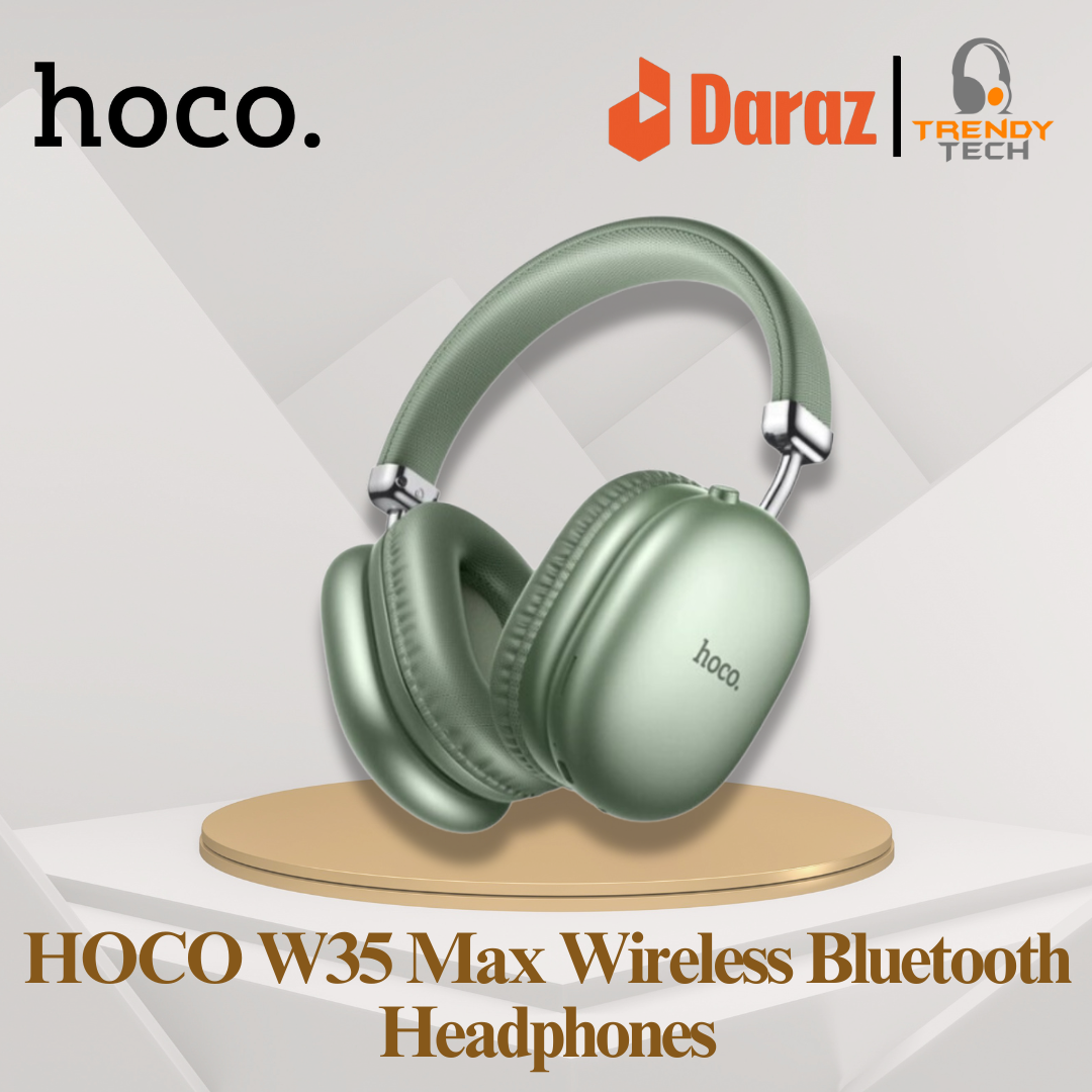 Hoco W35 Max Bluetooth V5.3 Headphone with 90 hours Playtime- Trendy Tech. 