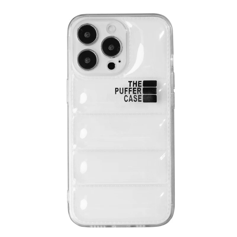 Luxury Clear Soft Down Jacket The Puffer Case for IPhone 14 Plus 13 11 12 Pro Max XS XR X 14Pro 13Pro IPones Promax Puffer Cover Loser Lione. 