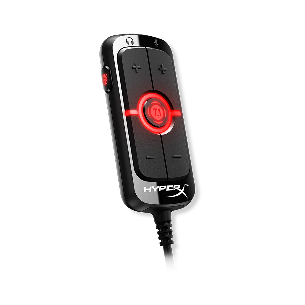 Kingston HyperX AMP USB Sound Card virtual 7.1 Surround Sound Built-in DPS Sound Card with 3.5mm Plug for Headset(HX-USCCAMSS-BK). 