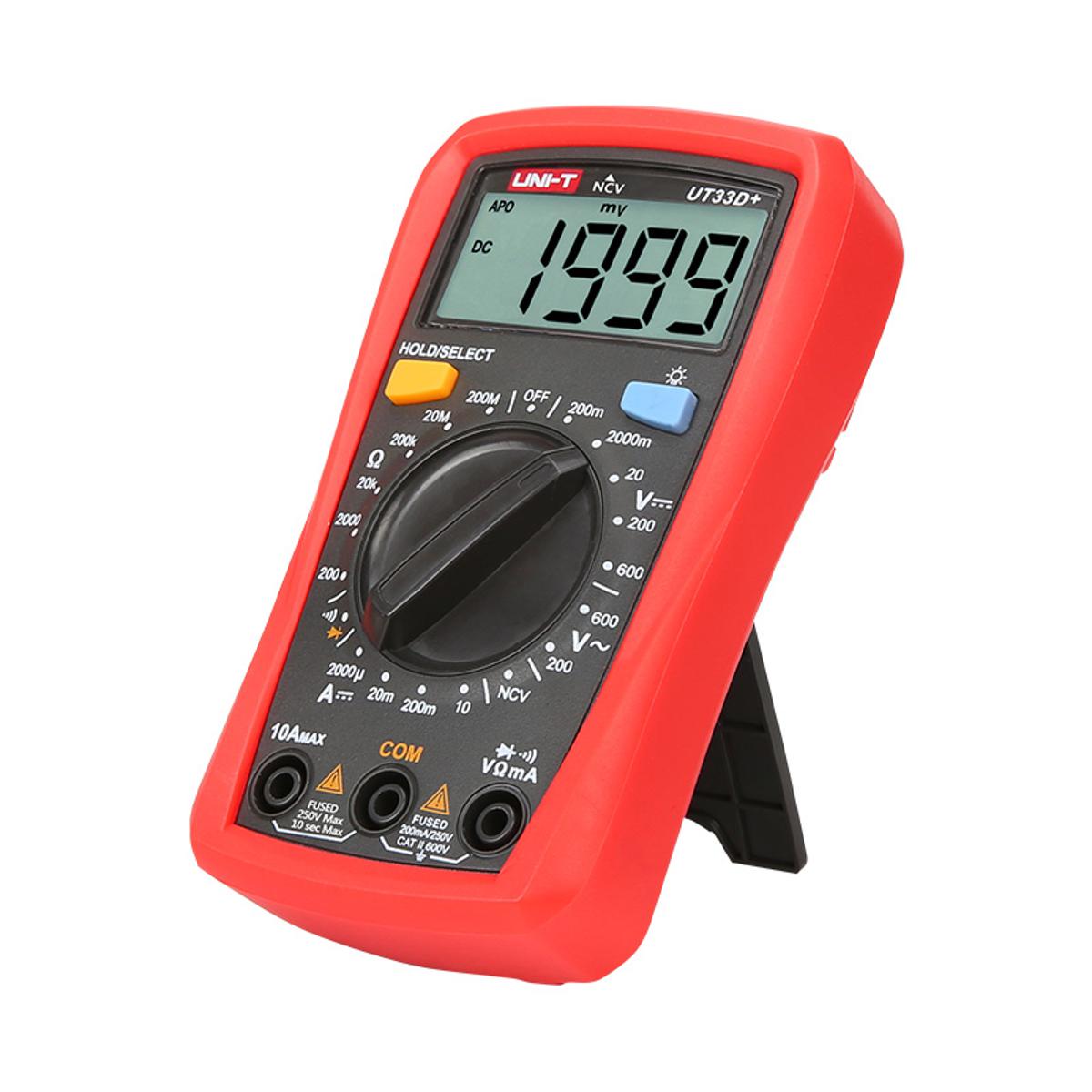 UNI-T UT33D+ Digital Multimeter AC DC Volt OHM Meter