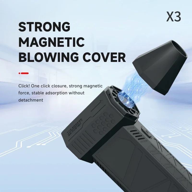 X3 Violent Blower Mini Turbo Jet Fan Handheld 3nd Generation Brushless Motor 130,000 RPM Wind Speed 52m/s Duct Fans. 