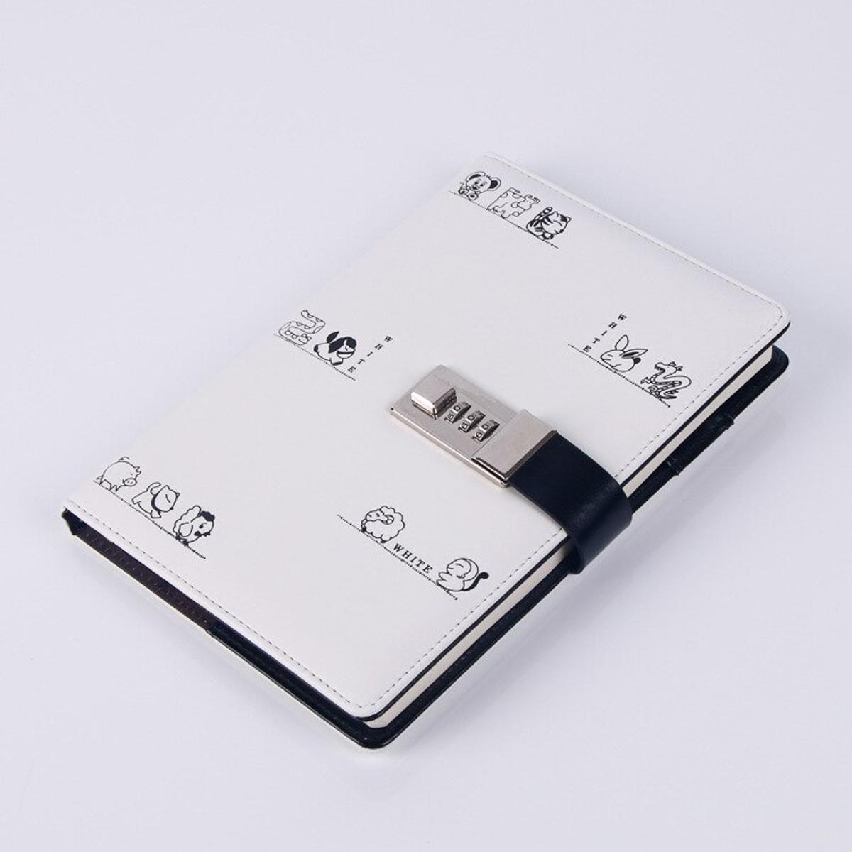 【happy one】Lock Diary Password Book Business Notepad Constellation Notebook Pupil Password Book Cute Cartoon