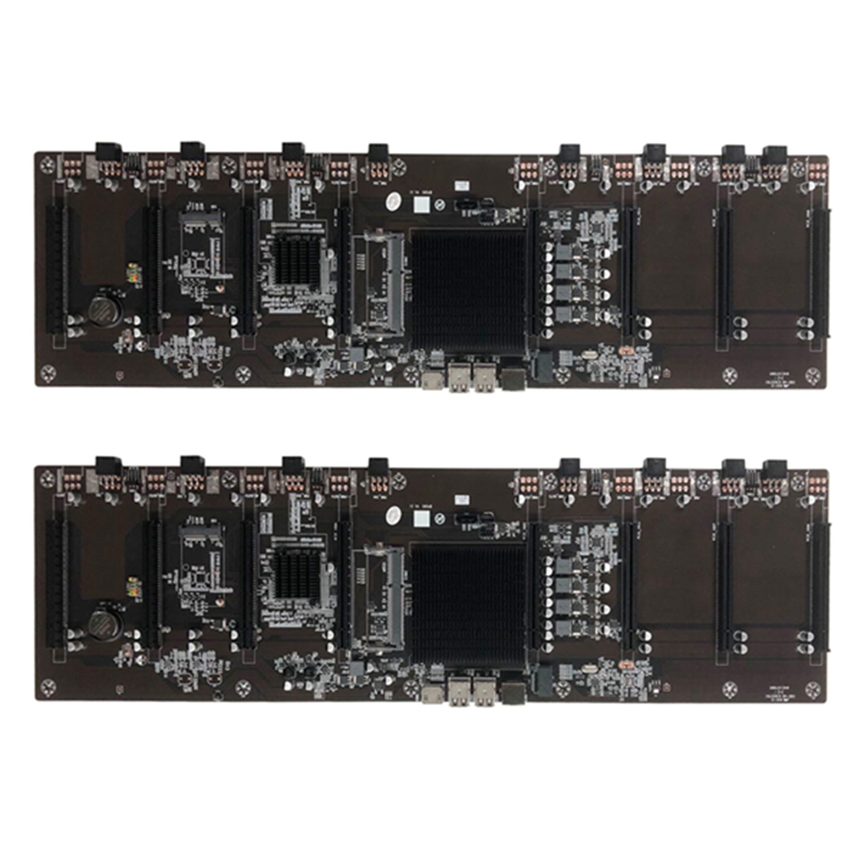 2X HM65 BTC Mining Motherboard 8XPCIE 16X Graphics Card Slot DDR3 Memory Slot Support RX GTX10 GTX20 GTX30 Series