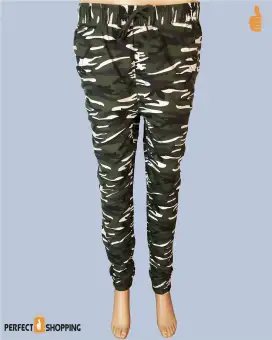 ladies army print trousers