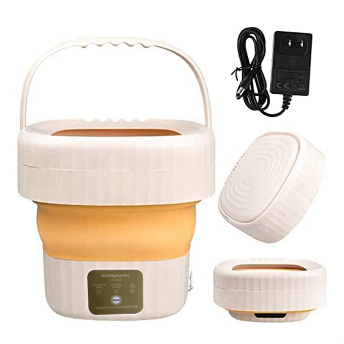 Small Bucket Washing Machine with Touch Screen and Drainer Basket for Camping, Apartment US Plug