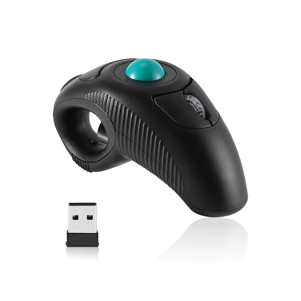 Working 2.4G Wireless Mouse with Pointer Home Meeting Room Ergonomic 1000DPI Track Ball Mice Desktop PC Accessories. 