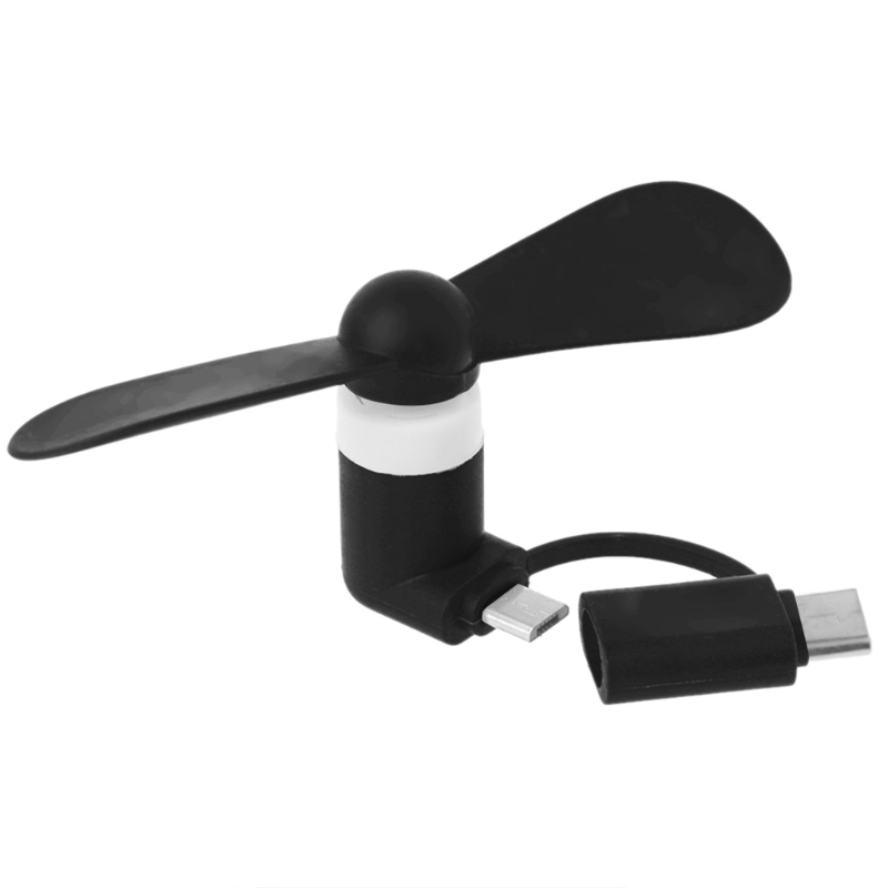Mini Cute USB Fan Cooler Type C Removable USB-C Gadgets Low Power for Mobile Power Phone PC Laptop Cooler. 