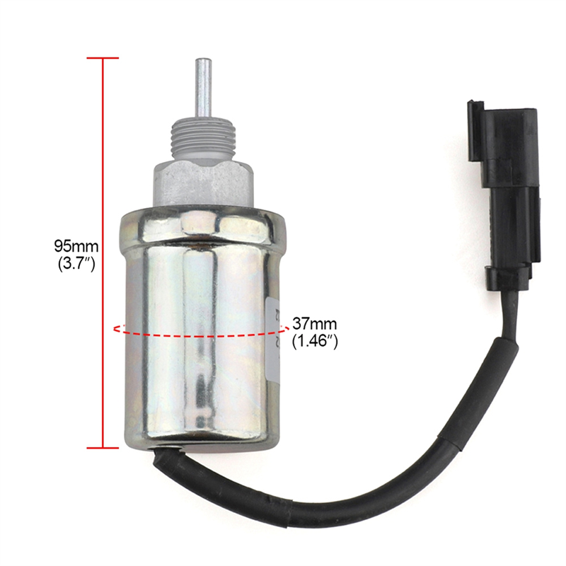 12V Fuel Shut Off Solenoid 185206452 U85206520 U85206452 Stop Solenoid for Caterpillar Engine 3011C 3013 Perkins 402D Replacement. 