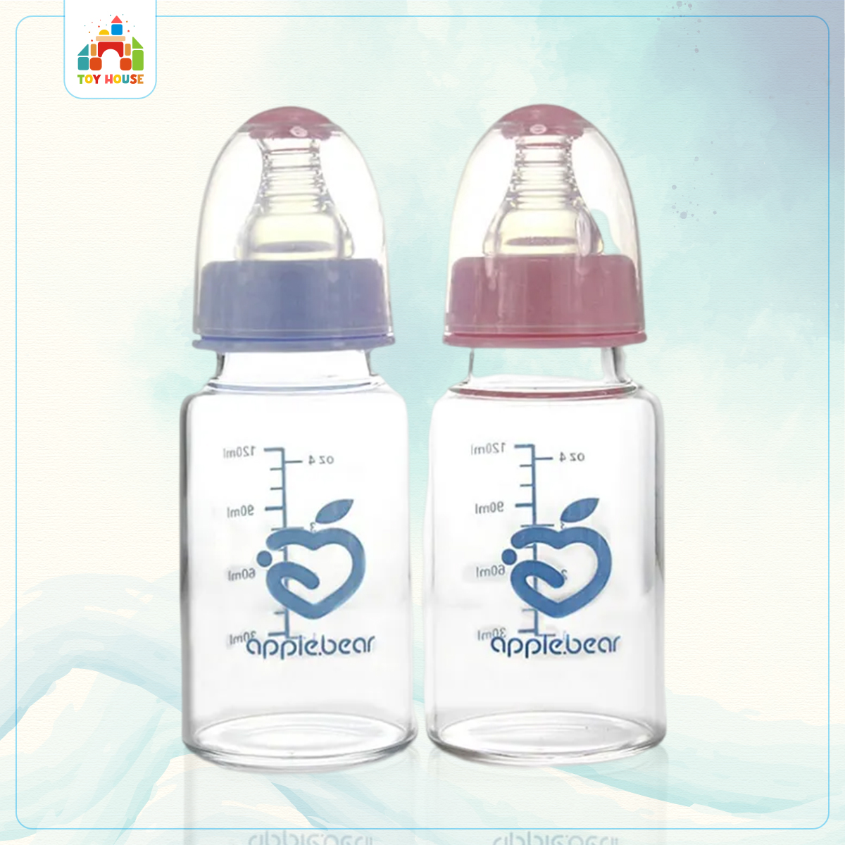 Apple Bear Ab-220 Glass feeding bottle 120ml