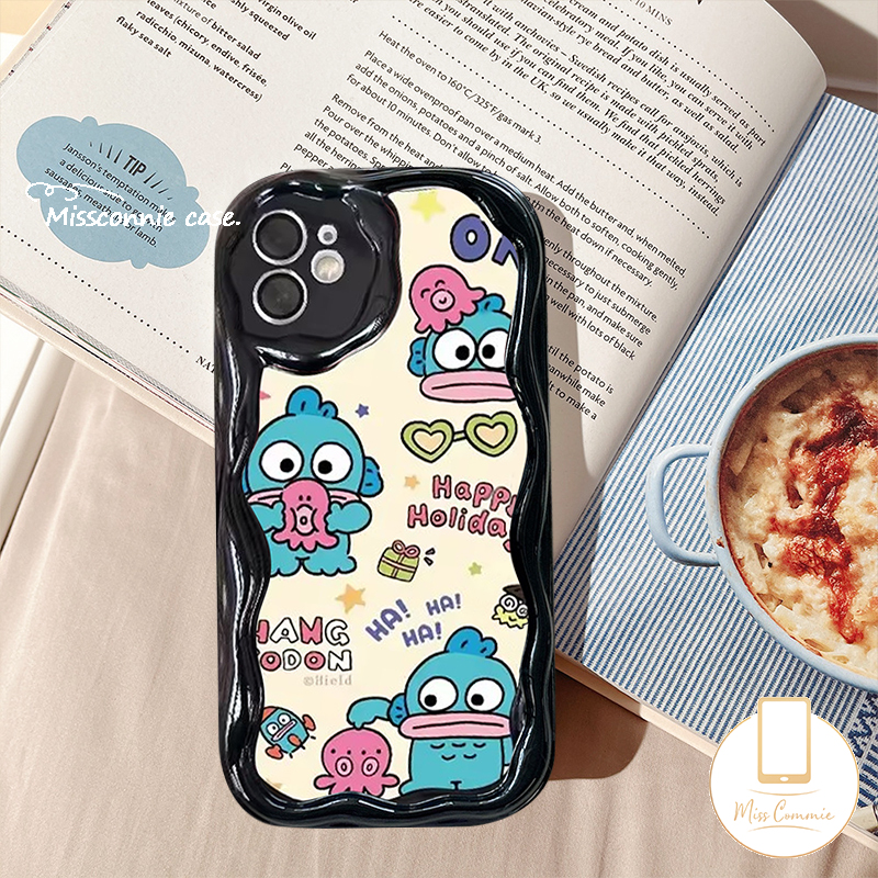 MissConnie Creative Cute Clownfish Little Beaver Loopy 3D Wavy Curved Edge Phone Case Compatible for IPhone 7Plus 15 14 11 13 12 Pro Max XR X XS MAX 6 15 8 7 6S Plus SE 2020 Shockproof Cover. 