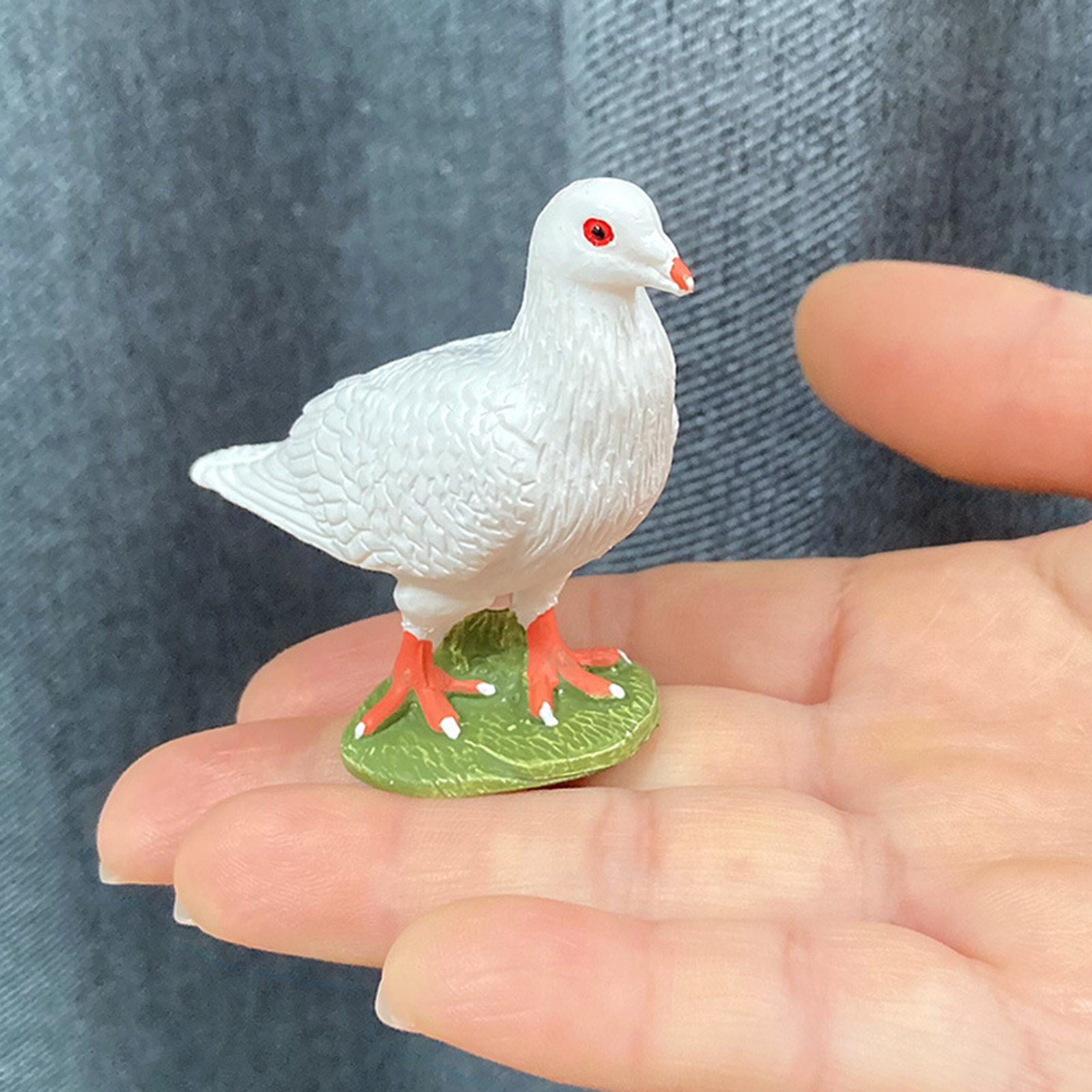Bird Model High Simulation Children Cognition Grey Pigeon Figurine. 