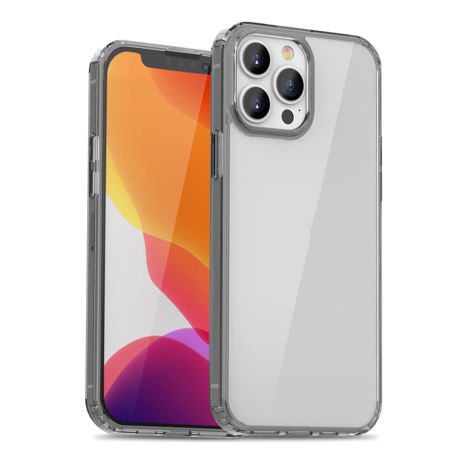 For iPhone 13 Pro Max iPAKY Transparent Shockproof TPU + PC Protective Case (Transparent)