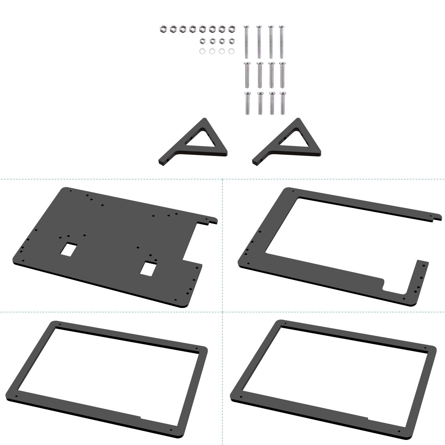 7 Inch Lcd Acrylic Bracket Case Contact Screen Case Holder Bracket For Raspberry Pi 3 Model B+. 