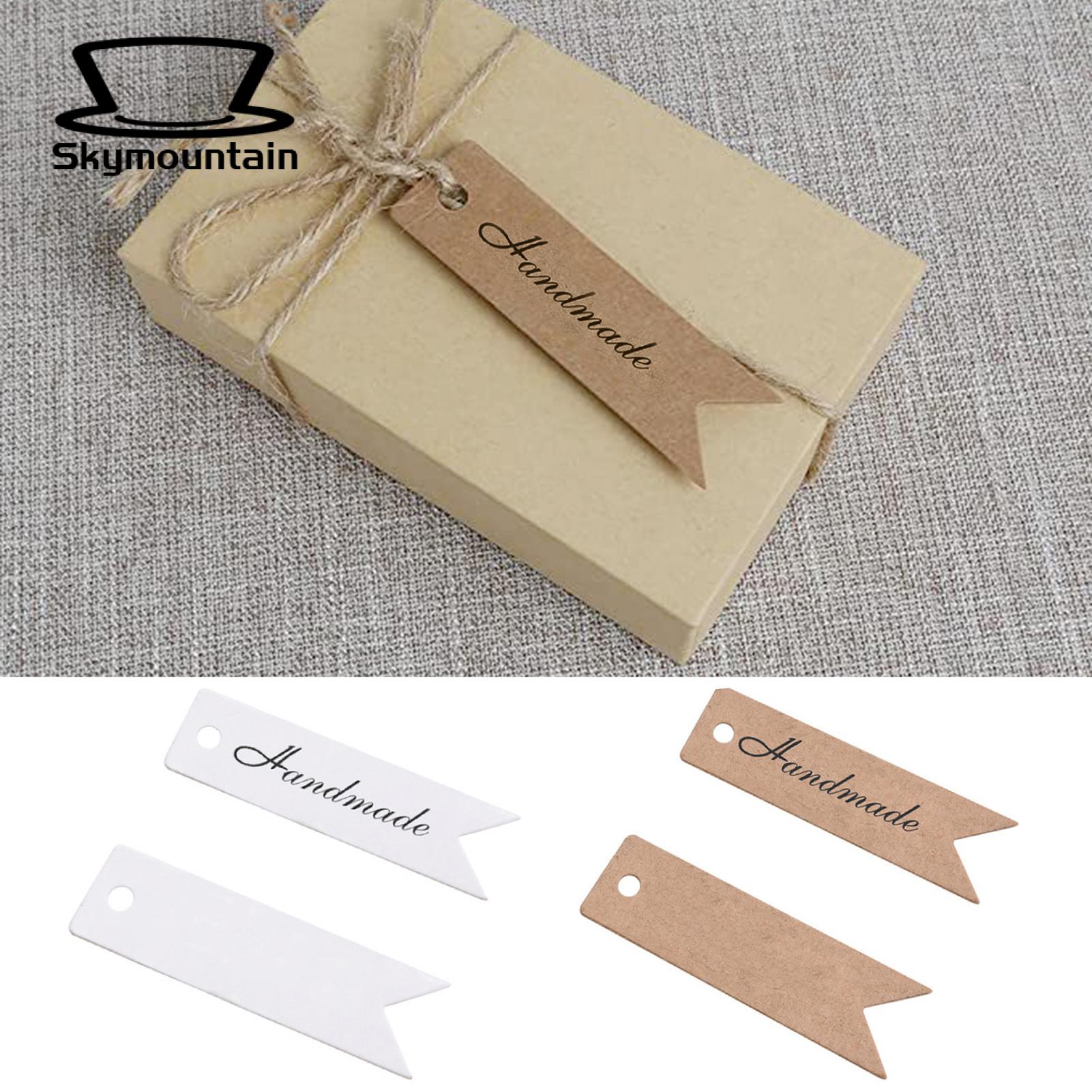 Skymountain Paper Tags Multi-purpose Handmade Gift Tags Thank You Paper Labels. 