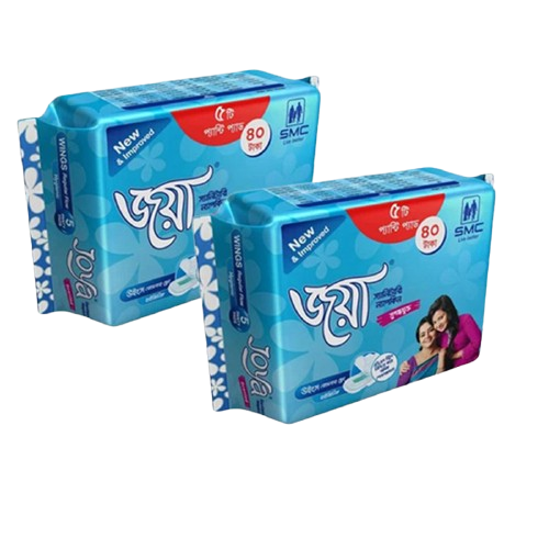 Joya Sanitary Napkin - Wings Regular Flow - 5 Pads Pack - Panty/Wings System - 2 Pack Combo. 