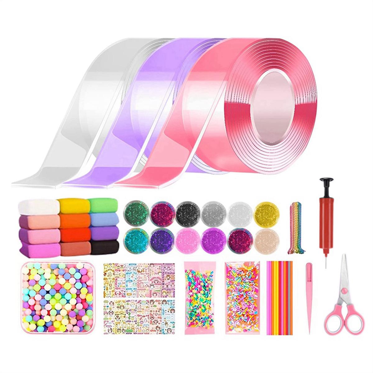 Nano Tape Kneading Blowing Bubble Full Set Double-Sided Sticker Tapes