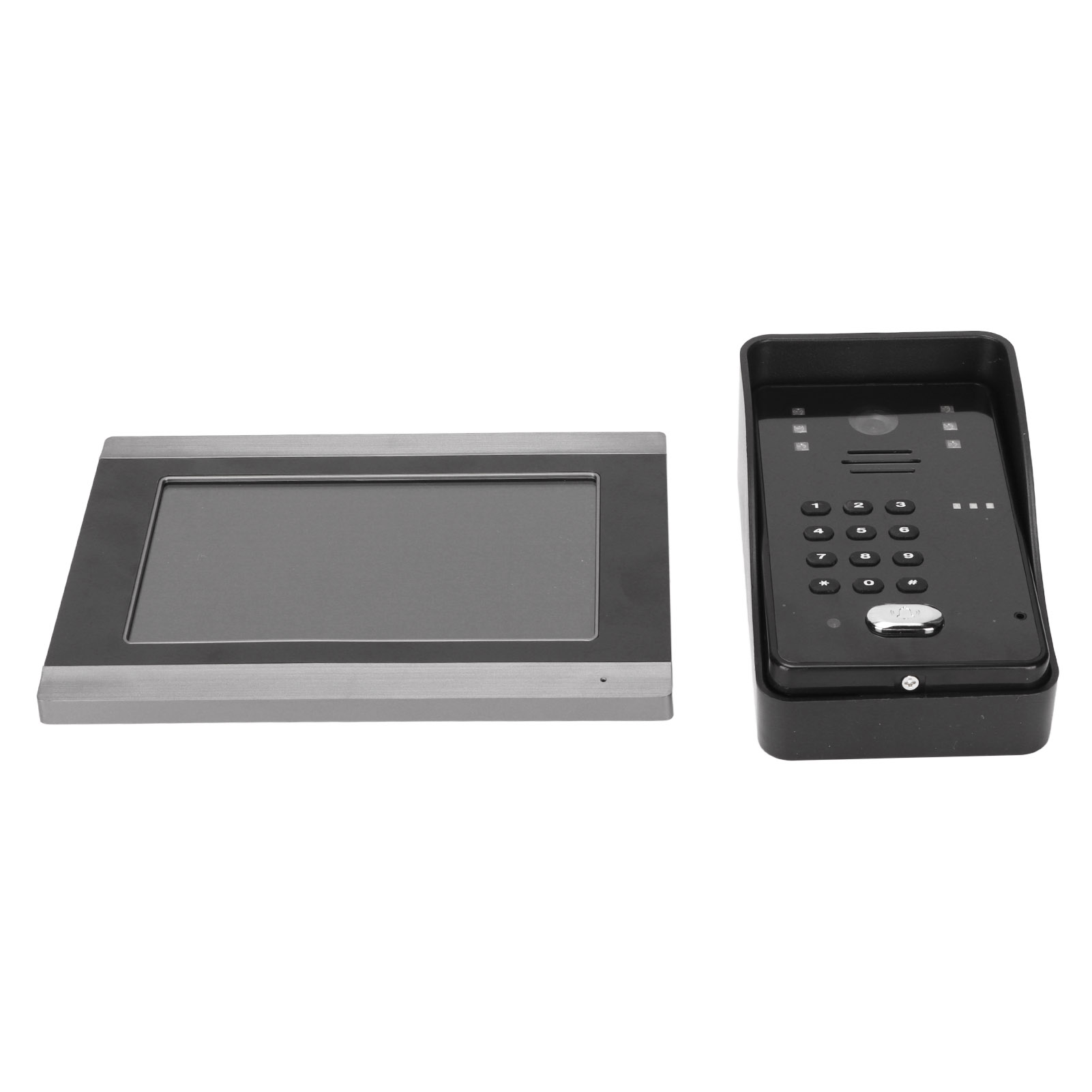 Wired Video Intercom System 7 Inch WiFi 1080P Wired Video Doorbell with IC Access Control Function 100‑240V EU Plug