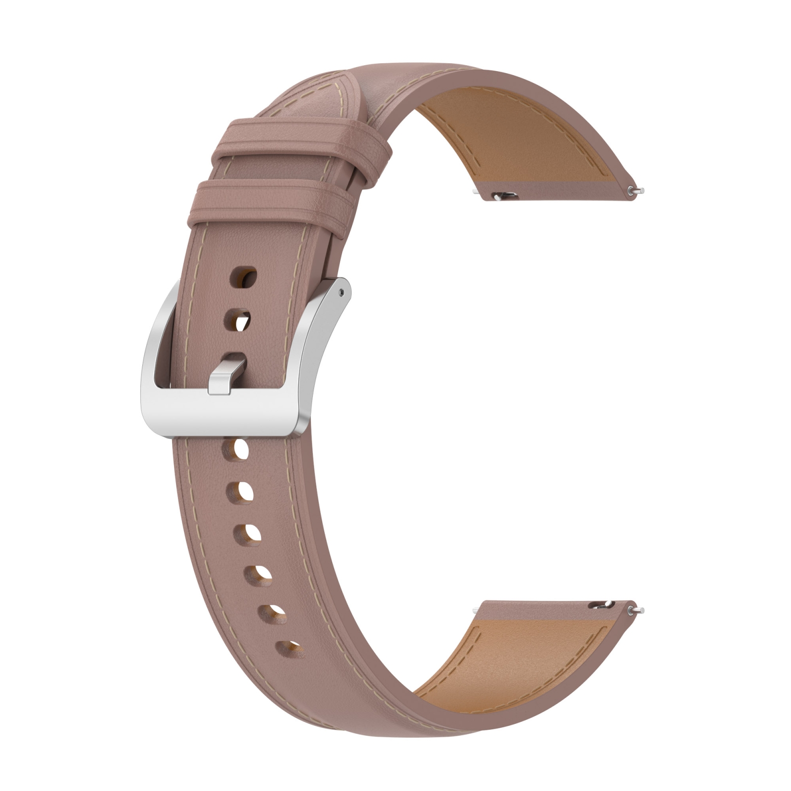 (COD)For Samsung Galaxy Watch 3 41mm / Watch 42mm Calf Texture Sewing Thread Watch Band