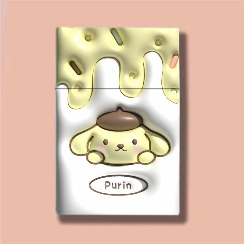 Sanrio Hello Kitty Kuromi Anime Cigarette Case Kawaii My Melody Cinnamoroll Smoke Box Plastic Cute Card Storage Box Festive Gift. 