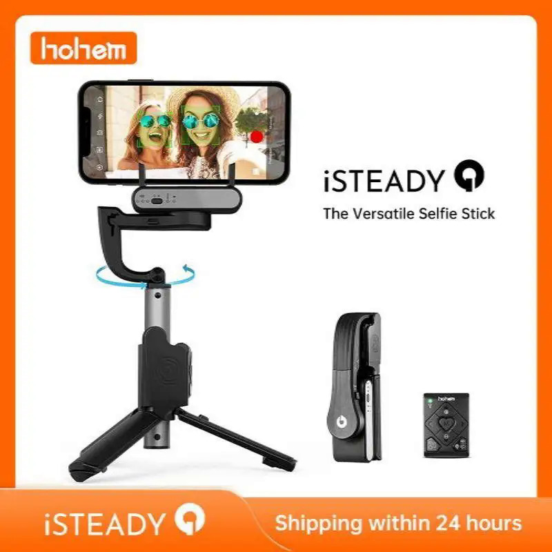 Hohem iSteady Q Handheld Gimbal Stabilizer Phone Selfie Stick Extension Rod Adjustable Tripod with Remote Control for Smartphone