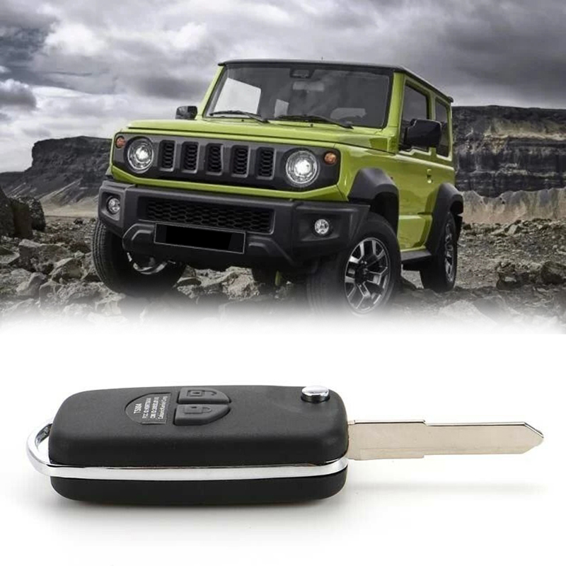 Car Remote Key Fob Uncut Shell Keychain for Suzuki Jimny JB74 2019+