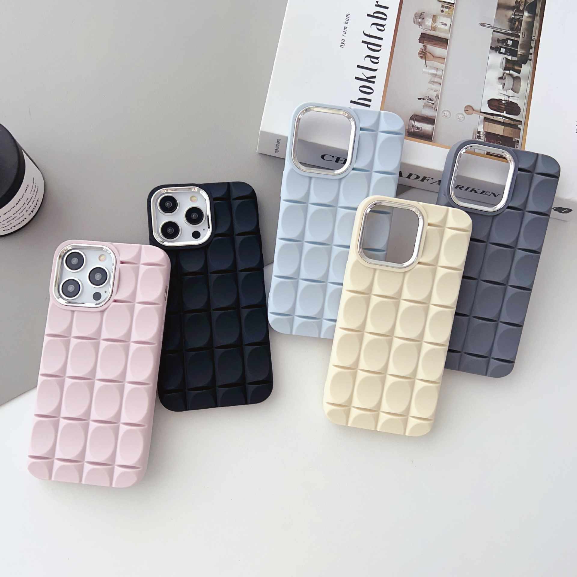 Cute 3D Cubic Soft Bubble Silicone Phone Case For iPhone. 