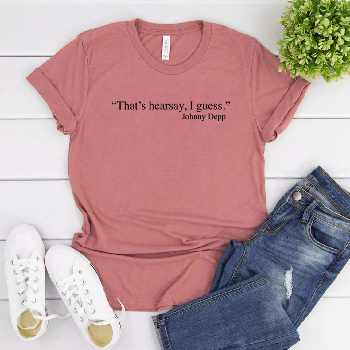 That's Hearsay I Guess Shirt Johnny Depp T-shirt Justice for Johnny T Shirt Graphic T Shirts Tee Short Sleeve Casual Tshirt Tops. 