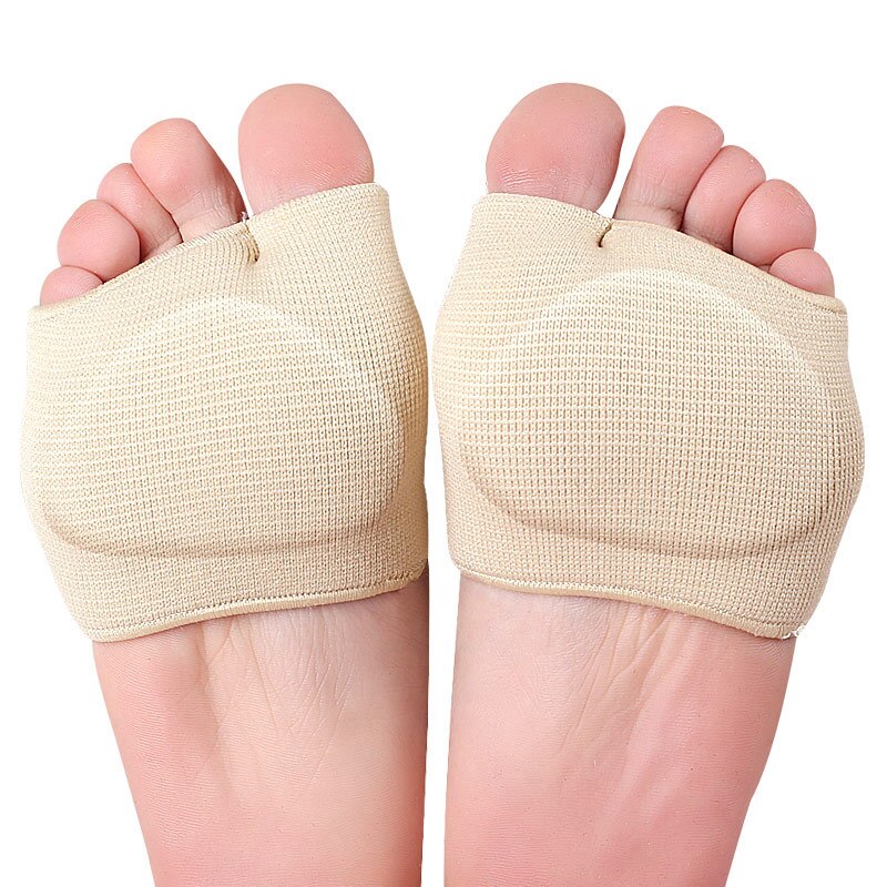 Silicone Metatarsal Sleeve Pads Half Toe Bunion Sole Forefoot Gel Pads Cushion Half Sock Supports Prevent Calluses Blisters