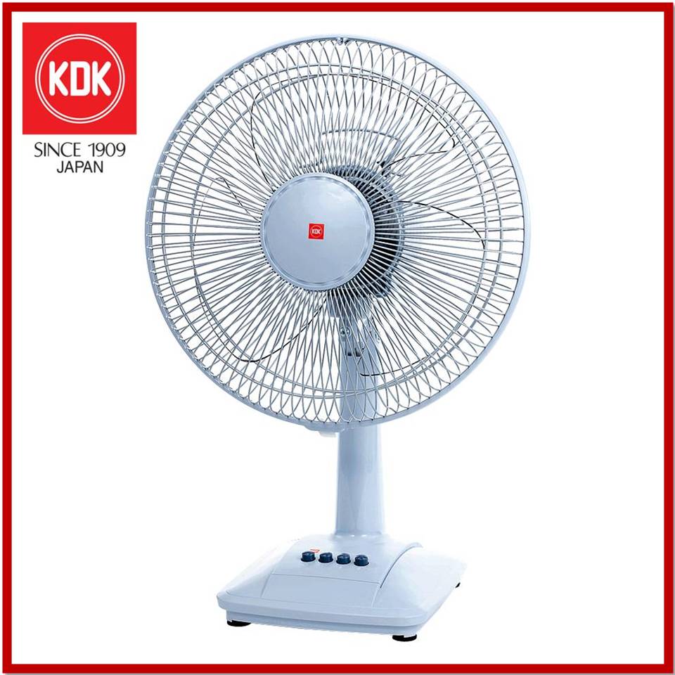KDK A40A 16 inch Desk Table Fan with Transparent lade | Silver Blue