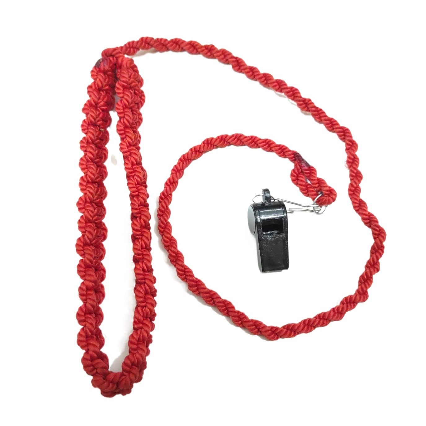 Security Lanyard with Whistle -Red Color Security guard Lanyard and Whistle for security Guard