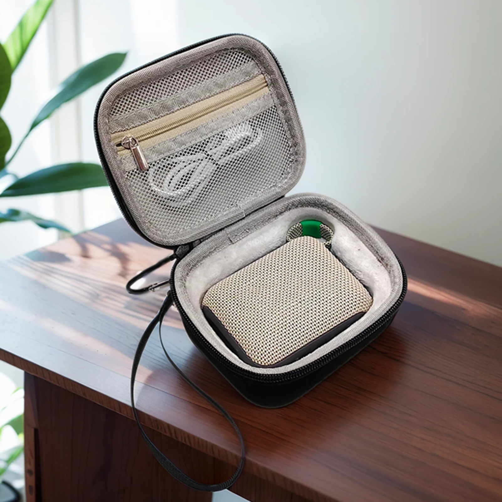 Prism Hard Carrying Case Shockproof Hard Case for Jbl Go4 Portable Speaker Durable Storage Box with Zipper Closure Mesh Pocket Impact Resistant Carrying Case for Ultimate Protection Storage Bag. 