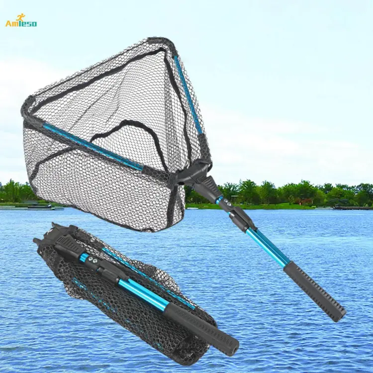 Fishing Mesh Net Fishing Accessories Lightweight Landing Net Fishing  Collapsible Fish Net for Catfish Trout Freshwater Saltwater Sea Fishing