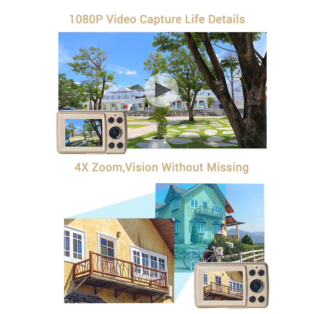 HD 1080P Home Digital Camera Camcorder 16MP Digital SLR Camera 4X Digital Zoom with 1.77 Inch LCD Screen. 