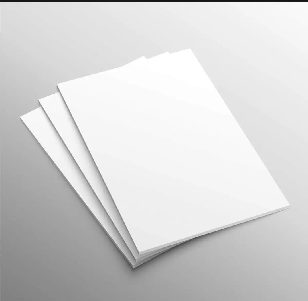 220 gsm A4 Size Solid cardstock Matte White Paper - 100 Sheet Bundle. 