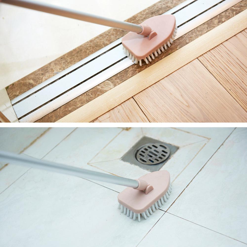 Retractable Multifunctional Long Handle Cleaning Brush with Detachable Brush Head Extended to 100cm for Floor Wall Corner Tile. 