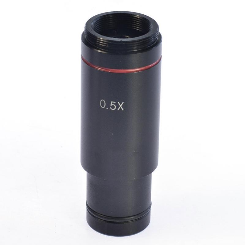 0.5X C Mount Microscope Adapter 23.2mm Electronic Eyepiece Reduction Lens 0.5X Microscope Relay Lens for Microscope CCD Camera. 