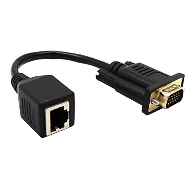 ZOROOM VGA to RJ45 Adapter Network Cable to VGA Network Cable Connector Monitor to Network Cable Connector VGA Extender. 