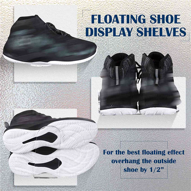 ZOROOM 30Pcs Floating Shoe Display,Sneaker Shelves Wall Mount Levitating Shoe Display Stand for Sneaker Collection or Shoes Box. 