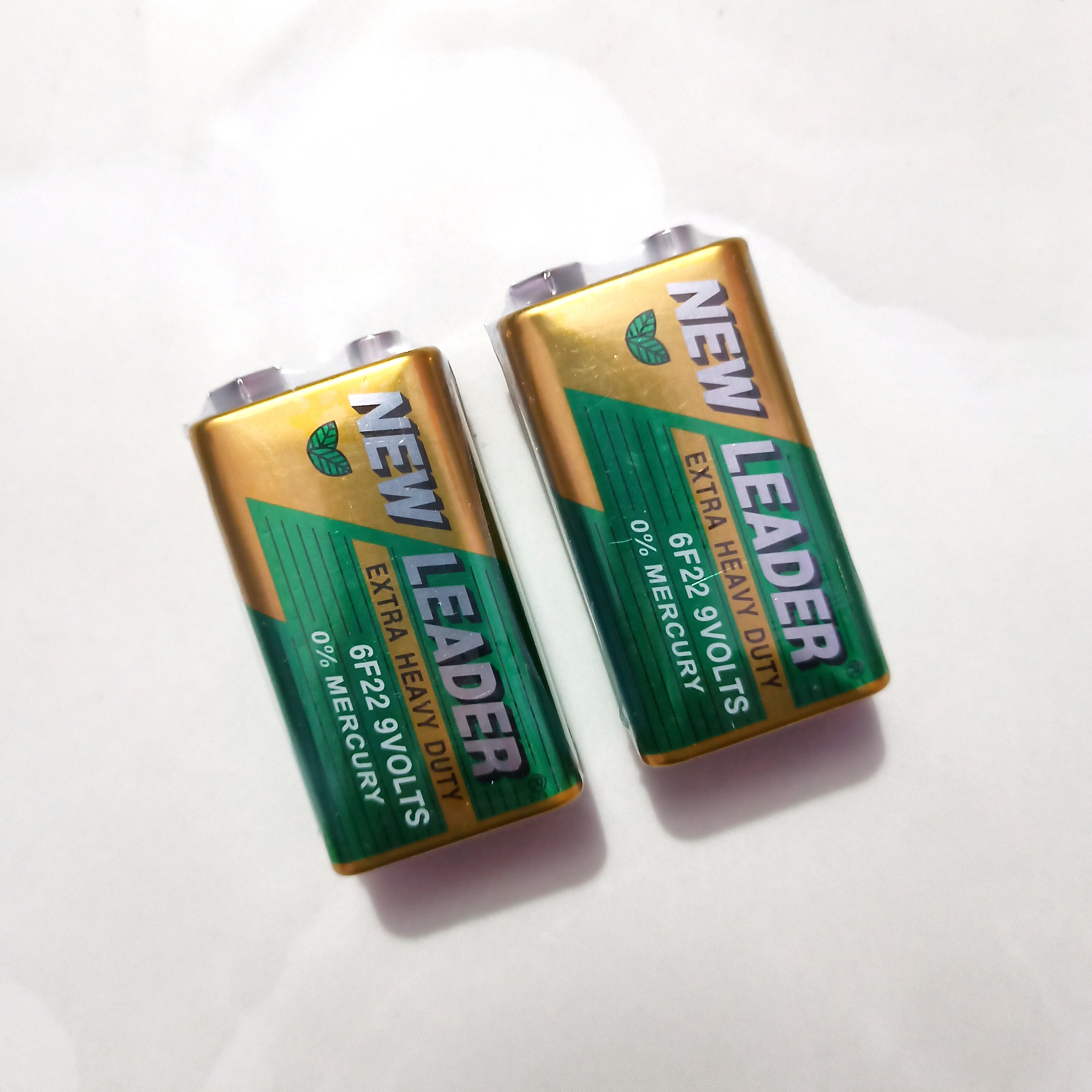 New Leader 6F22 9V Extra Heavy Duty 0% Mercury Non Rechargeable Battery - 2 Pcs. 