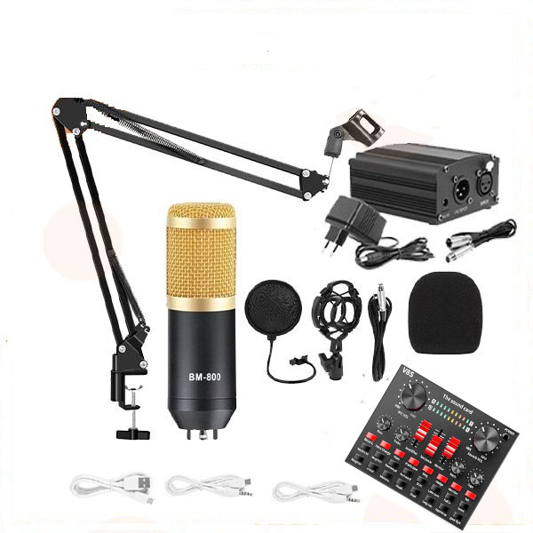 BM 800 Condenser Microphone Studio Mobile Phone PC Laptop Record Live