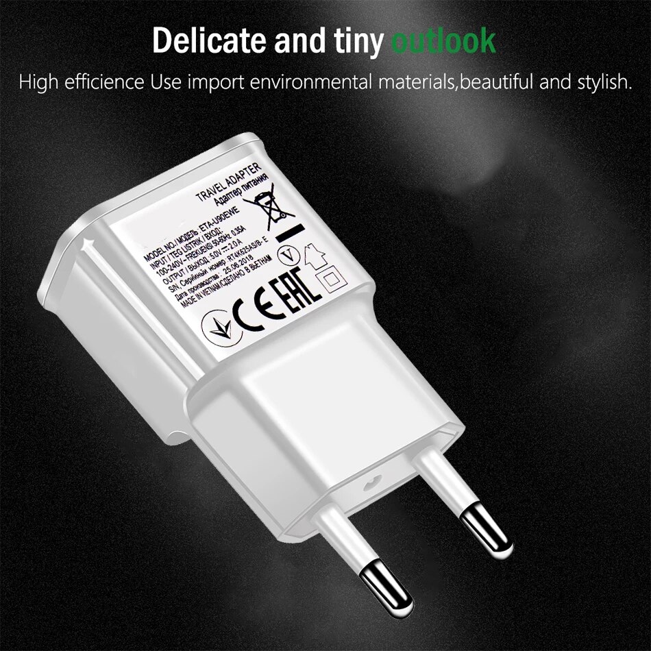 5V 2A Plug Charger Fast Charger Adapter For Motorola Moto G4 G5 G5S G6 G7 E4 E5 C Plus Z2 Z3 Z4 P40 Play Power Micro USB C Cable. 