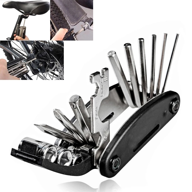Bike Repair Tool Kit 16 in 1  Portable Socket Multipurpose Wrench Bicycle Multi Tool - সাইকেল. 