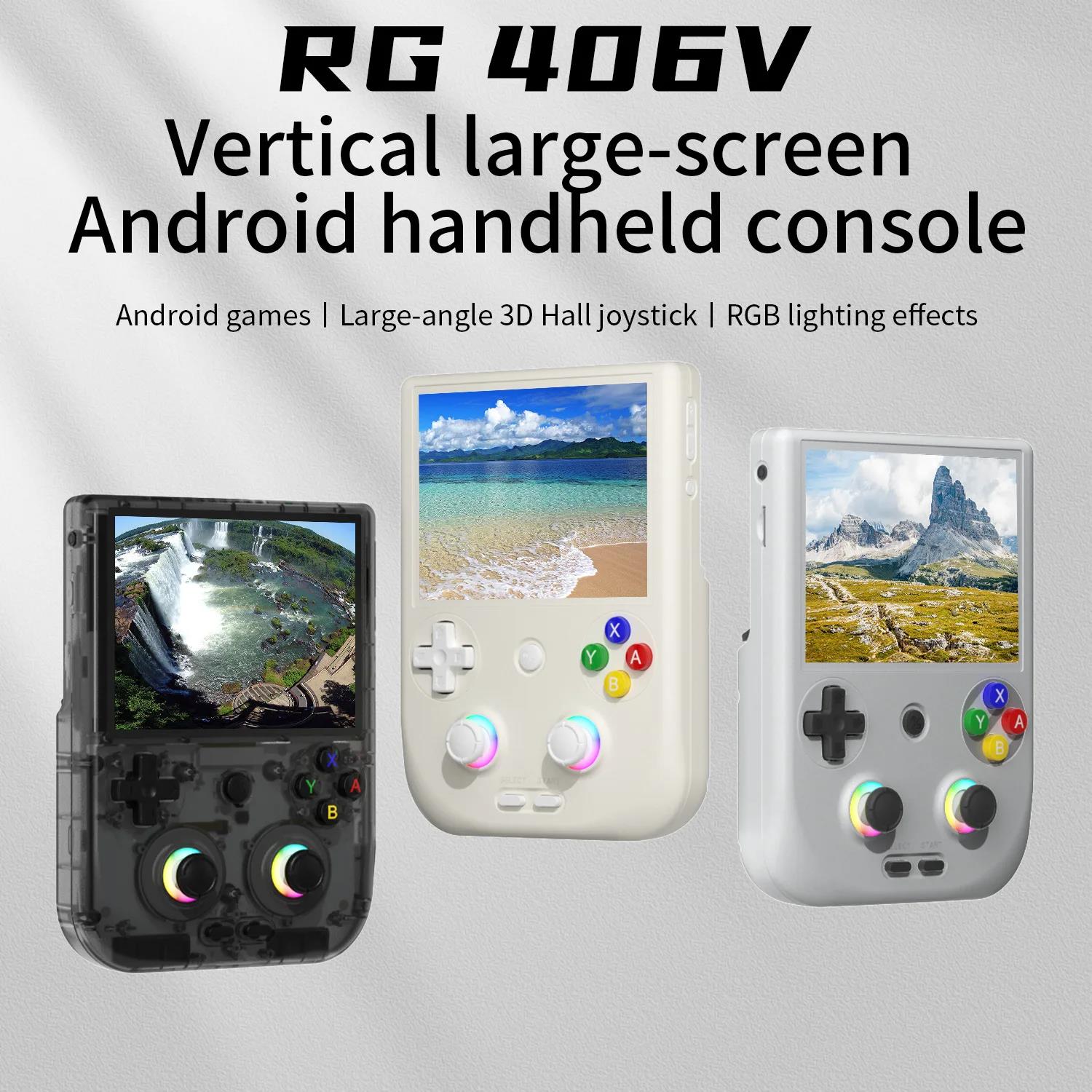 ANBERNIC RG406V Retro Handheld Game Console IPS 4 Inch Screen Multi Touch 960x720 RGB Light Android 128/256G Card 8000+ Games. 