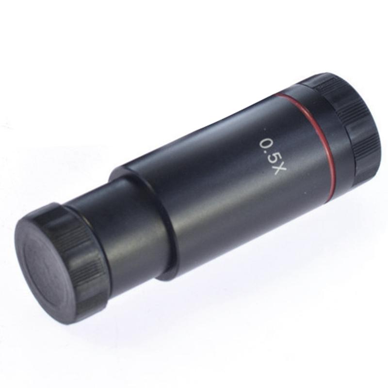 0.5X C Mount Microscope Adapter 23.2mm Electronic Eyepiece Reduction Lens 0.5X Microscope Relay Lens for Microscope CCD Camera. 