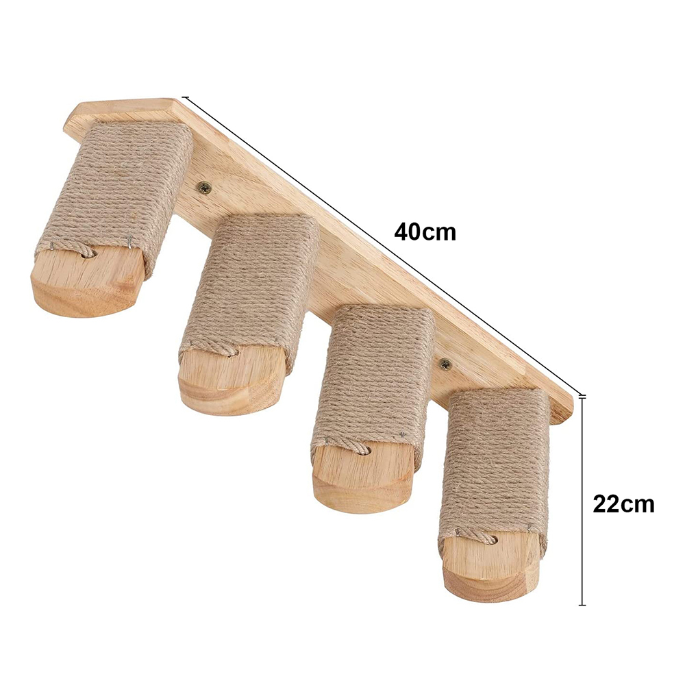 Cat Climbing Shelf Wall Mounted Four Step Stairway With Sisal