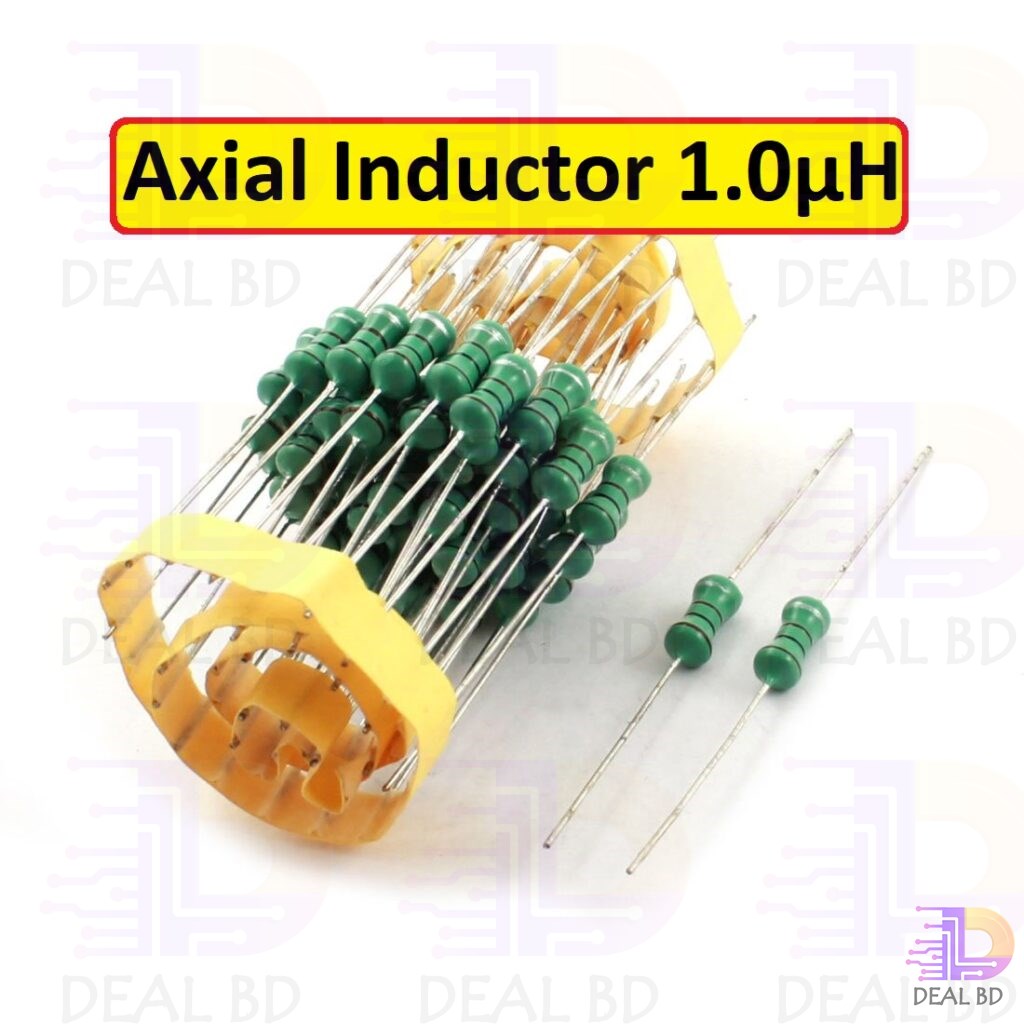 10Pcs- 1.0uH Axi-al Inductor 1.0uH 0.5W Ax-ial Lead Color Ring Conf-ormal Fixed Inductors Ax-ial Thro-ugh Hole For Electronics Projects DIY Electrical Circuitry & Parts